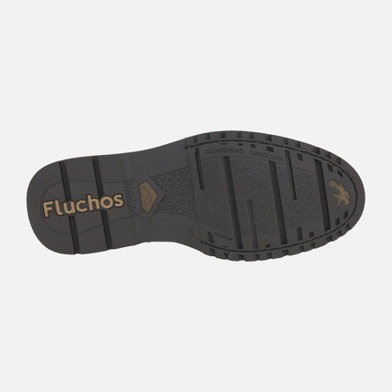 Botines de piel para hombre Buggy en marrón oscuro
