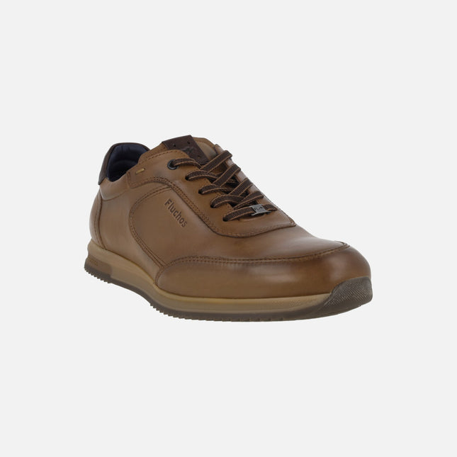 Samir camel men's leather sneakers