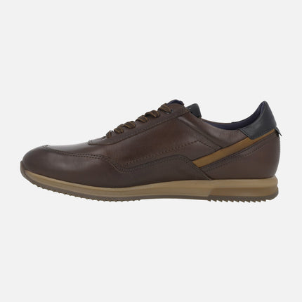 Zapatos deportivos SAMIR para hombre en piel marrón