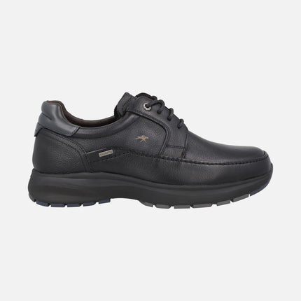 Zapatos para hombre de piel negra con cordones y membrana impermeable