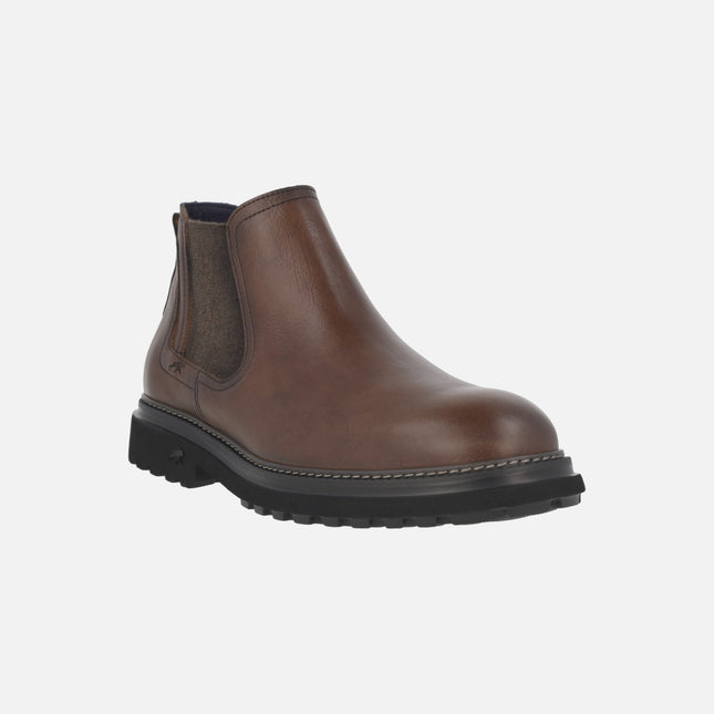 Botines LINCON para hombre estilo chelsea en piel marrón