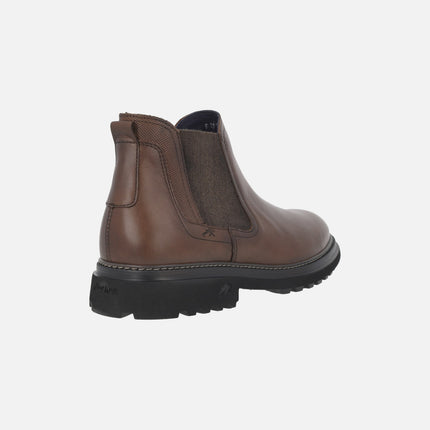 Botines LINCON para hombre estilo chelsea en piel marrón