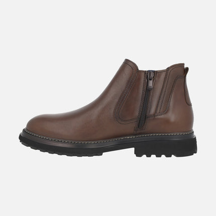 Botines LINCON para hombre estilo chelsea en piel marrón
