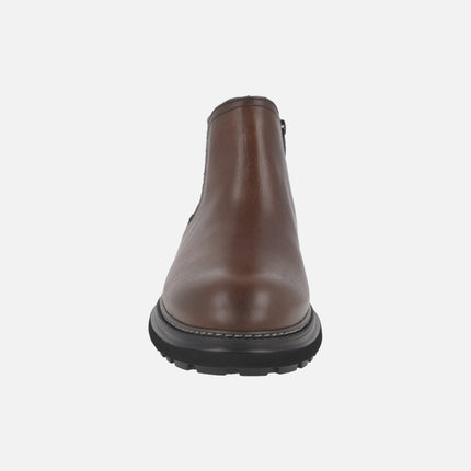 Botines LINCON para hombre estilo chelsea en piel marrón