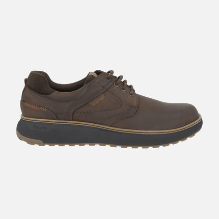 Zapatos para hombre en nobuck marrón con cierre de cordones