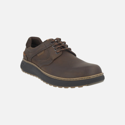 Zapatos para hombre en nobuck marrón con cierre de cordones