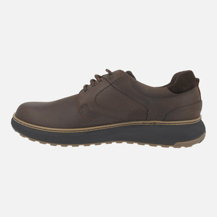 Zapatos para hombre en nobuck marrón con cierre de cordones