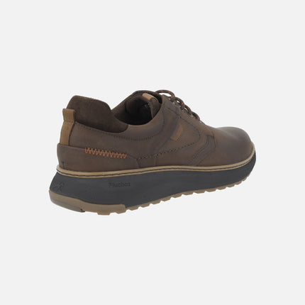 Zapatos para hombre en nobuck marrón con cierre de cordones