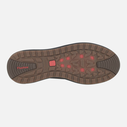 Zapatos para hombre en nobuck marrón con cierre de cordones