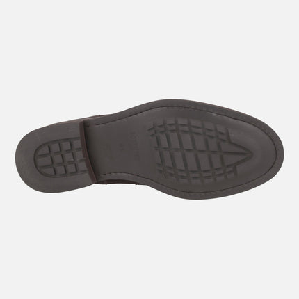 DAYTONA Brown suede loafers with mask