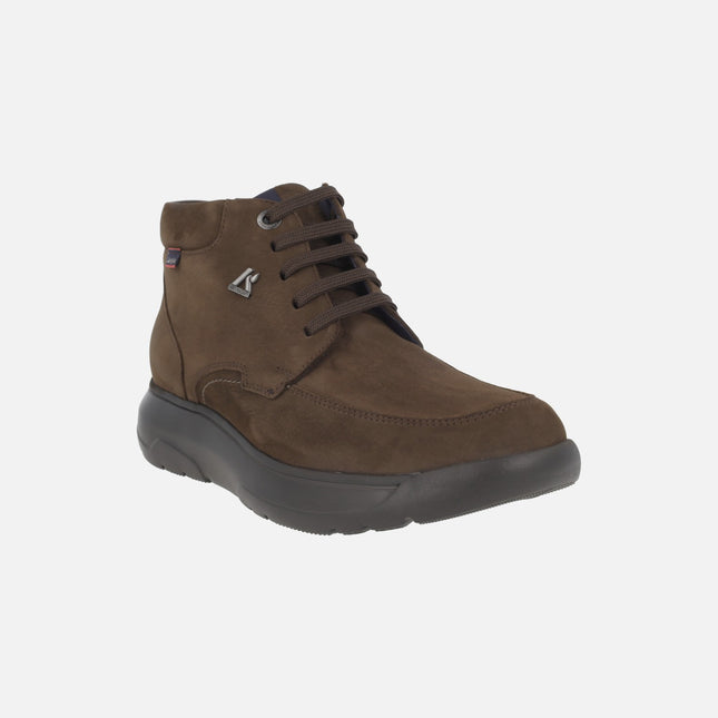 Botines para hombre Algorit. casual marrón con membrana impermeable