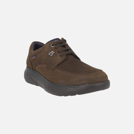 Men's brown lace-up shoes with WATERADAPT membrane