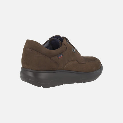 Men's brown lace-up shoes with WATERADAPT membrane