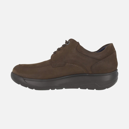 Men's brown lace-up shoes with WATERADAPT membrane