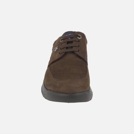 Men's brown lace-up shoes with WATERADAPT membrane