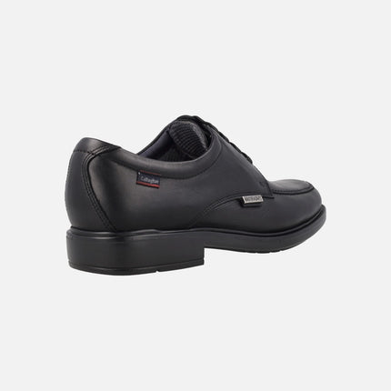 Men's black leather lace-up shoes with Wateradapt membrane
