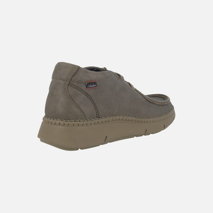 NOBU wallabee style men's lace-up leather shoes
