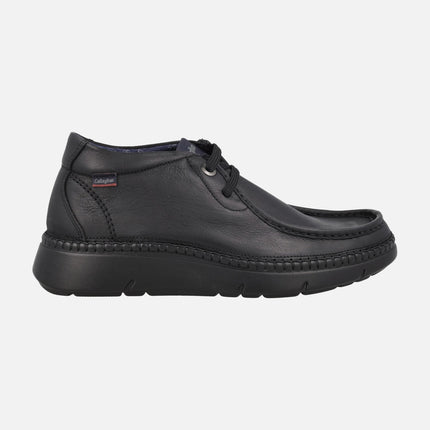 NOBU wallabee style men's lace-up leather shoes