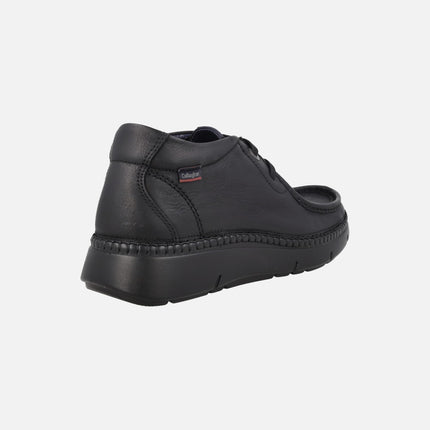 NOBU wallabee style men's lace-up leather shoes