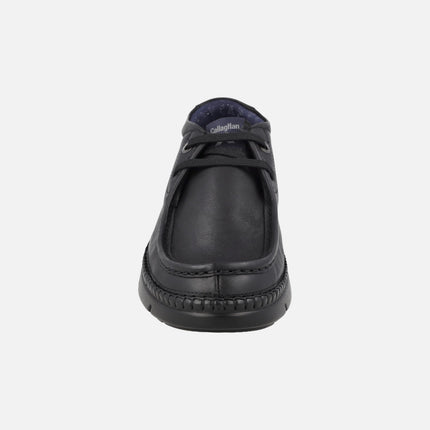 NOBU wallabee style men's lace-up leather shoes