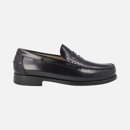Moccasins with mask for men in black Florentic with EXTRALIGHT sole