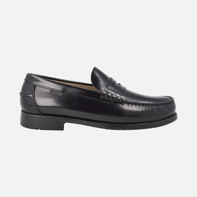 Moccasins with mask for men in black Florentic with EXTRALIGHT sole