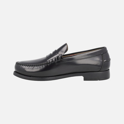 Moccasins with mask for men in black Florentic with EXTRALIGHT sole