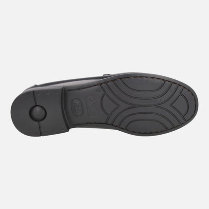 Moccasins with mask for men in black Florentic with EXTRALIGHT sole