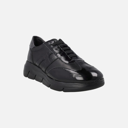 Combined sneakers in Black with elastic closure