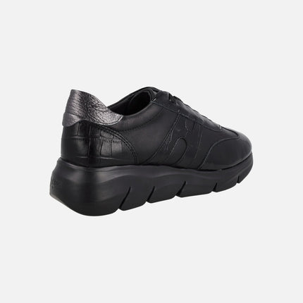 Combined sneakers in Black with elastic closure