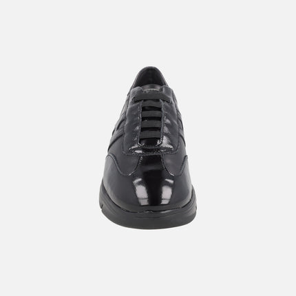 Combined sneakers in Black with elastic closure