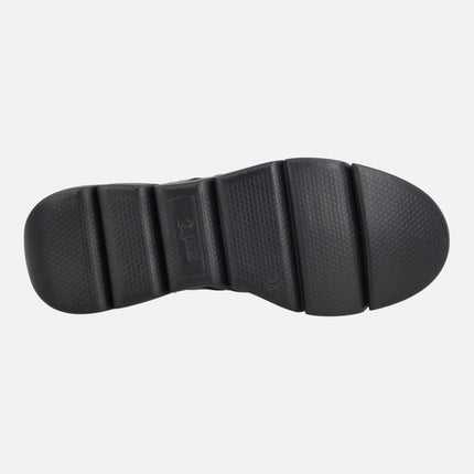 Combined sneakers in Black with elastic closure