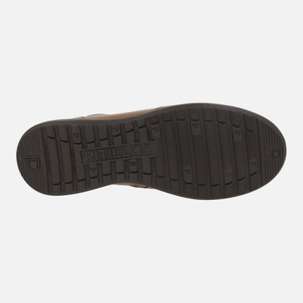 Botines confort de piel con elásticos y cremallera