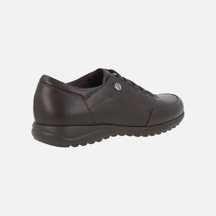 Comfort leather sneakers with elastic laces