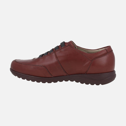 Zapatos deportivos confort de piel con gomas elásticas