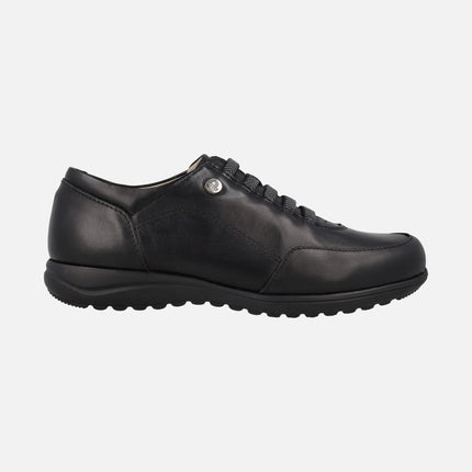 Zapatos deportivos confort de piel con gomas elásticas