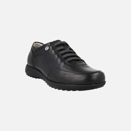 Zapatos deportivos confort de piel con gomas elásticas