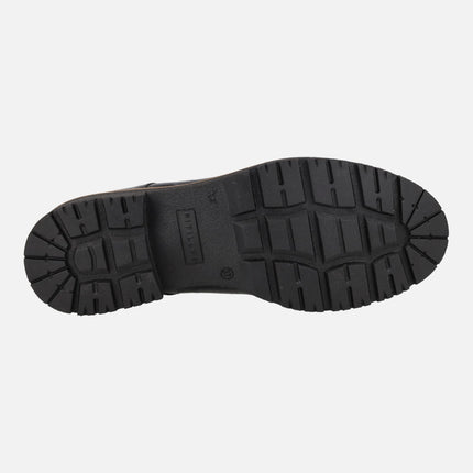 Zapatos de cordones para mujer en piel coco charol