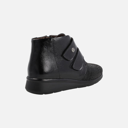 SPECIAL WIDTH ankle boots with velcro closure