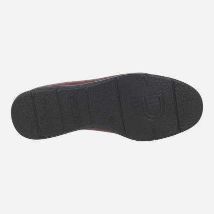 Comfort leather loafers with croco print