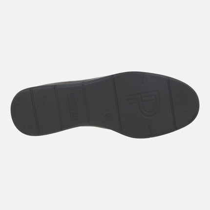 Comfort leather loafers with croco print
