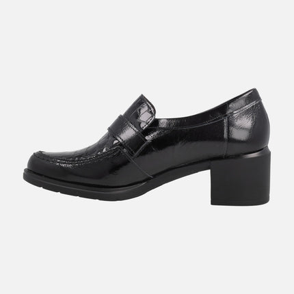 Mocasines de tacón con detalle de hebilla para mujer