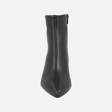 Leather ankle boots with pointed toe and thin heel IBRAIN