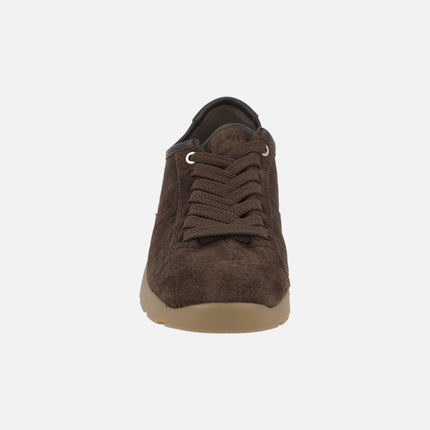 Women's sneakers in crocodile-effect suede DAMI_CS
