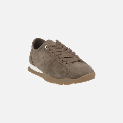 Women's sneakers in crocodile-effect suede DAMI_CS