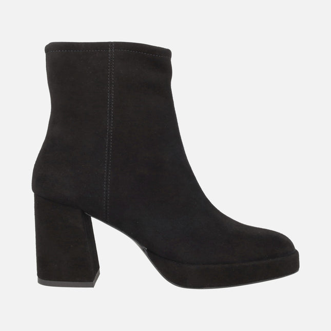 Botines de ante con tacón alto y plataforma MELVY_BS