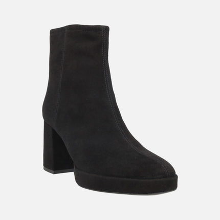 Suede ankle boots with high heel and platform MELVY_BS