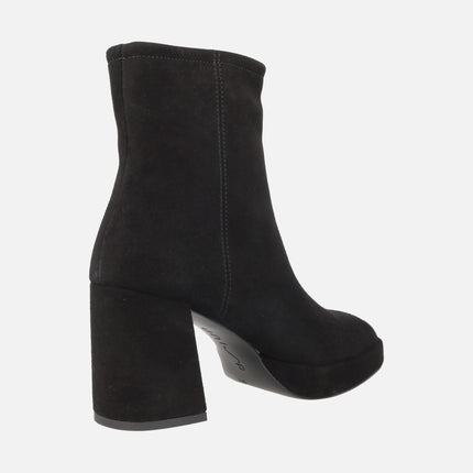 Suede ankle boots with high heel and platform MELVY_BS