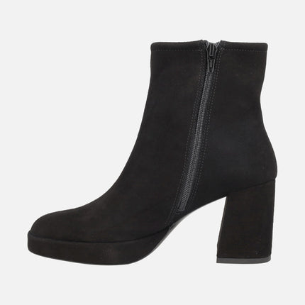 Suede ankle boots with high heel and platform MELVY_BS