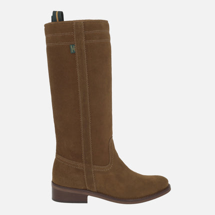 Botas altas para mujer en serraje cuero modelo B13
